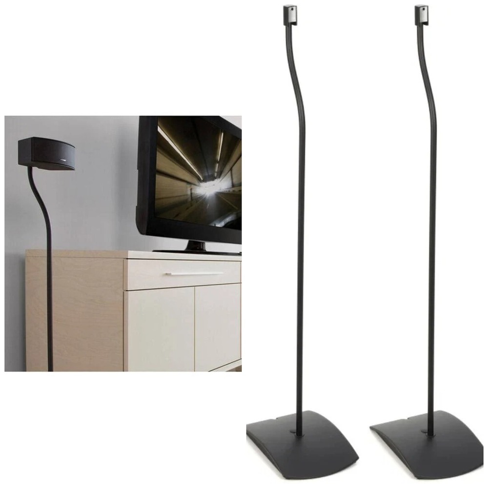 Bose UFS-20 Series II Universal Floor Stands Matte Black Pair Set of 2 Very nice